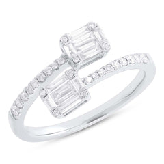 0.49ct 14k White Gold Diamond Baguette Ring