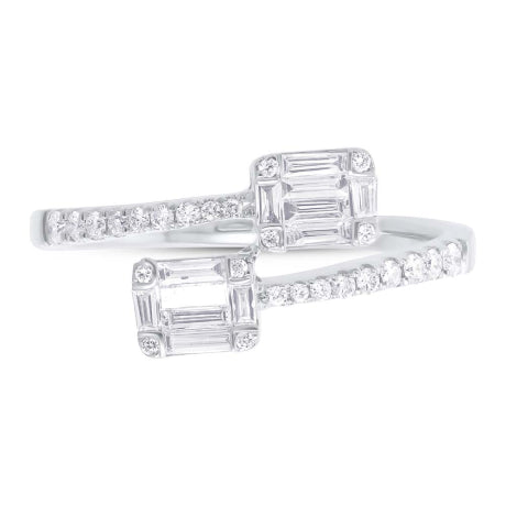 0.49ct 14k White Gold Diamond Baguette Ring