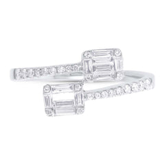 0.49ct 14k White Gold Diamond Baguette Ring