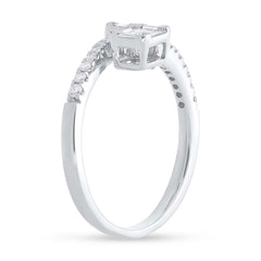 0.49ct 14k White Gold Diamond Baguette Ring