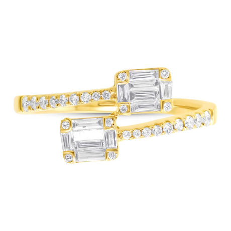 0.49ct 14k Yellow Gold Diamond Baguette Ring