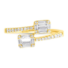 0.49ct 14k Yellow Gold Diamond Baguette Ring