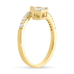 0.49ct 14k Yellow Gold Diamond Baguette Ring