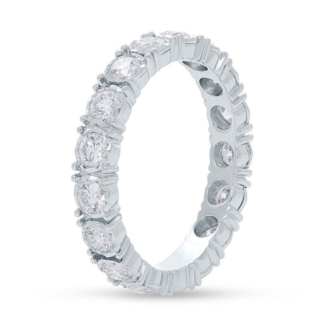 1.26ct 14k White Gold Diamond Eternity Ring Size 9.25