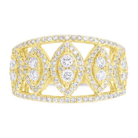0.71ct 14k Yellow Gold Diamond Lady's Ring