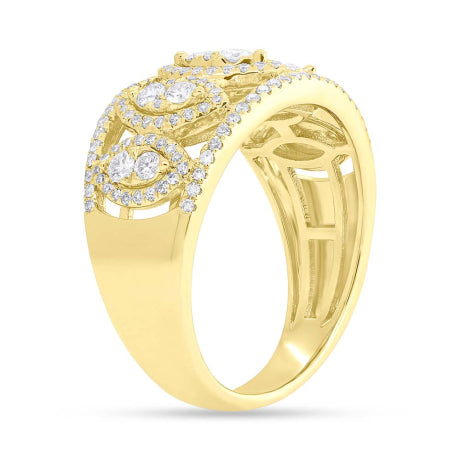 0.71ct 14k Yellow Gold Diamond Lady's Ring