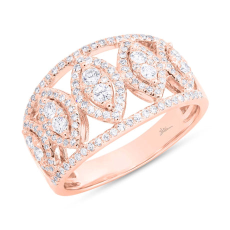 0.71ct 14k Rose Gold Diamond Lady's Ring