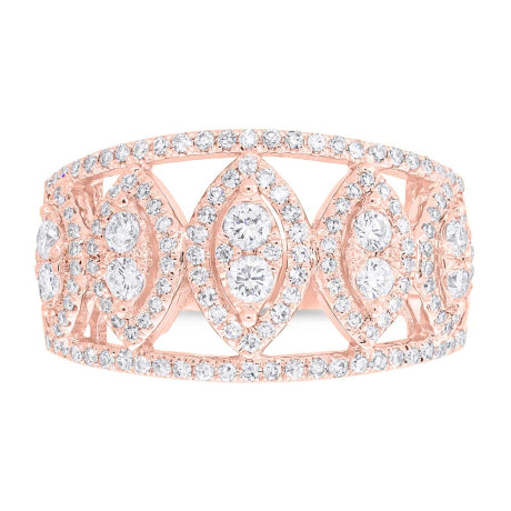 0.71ct 14k Rose Gold Diamond Lady's Ring