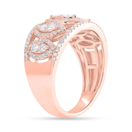 0.71ct 14k Rose Gold Diamond Lady's Ring