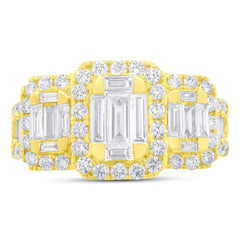 1.75ct 14k Yellow Gold Diamond Baguette Lady's Ring