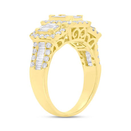1.75ct 14k Yellow Gold Diamond Baguette Lady's Ring