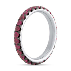 1.42ct 14k White Gold Ruby Eternity Band