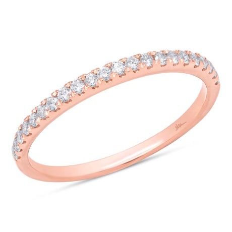 0.22ct 14k Rose Gold Diamond Lady's Band