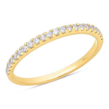 0.22ct 14k Yellow Gold Diamond Lady's Band