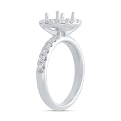 0.83ct 14k White Gold Diamond Semi-mount for 1.50ct Center