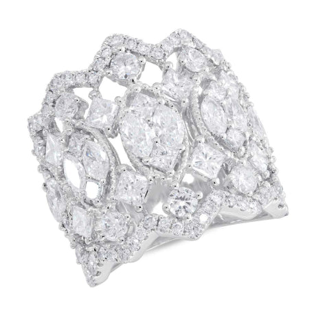 4.14ct 14k White Gold Diamond Lady's Ring