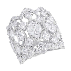 4.14ct 14k White Gold Diamond Lady's Ring