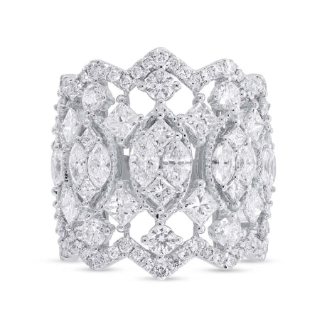 4.14ct 14k White Gold Diamond Lady's Ring