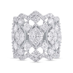 4.14ct 14k White Gold Diamond Lady's Ring