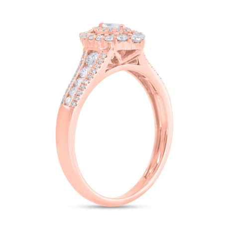 0.63ct 14k Rose Gold Diamond Engagement Ring