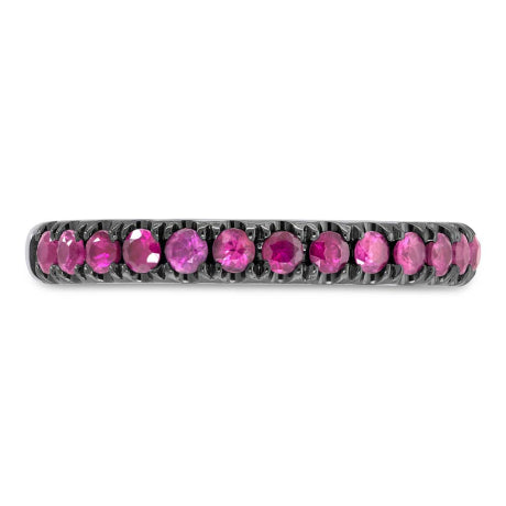 0.58ct 14k White Gold Ruby Lady's Band
