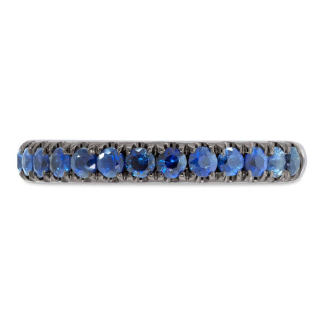 0.68ct 14k White Gold Blue Sapphire Lady's Band
