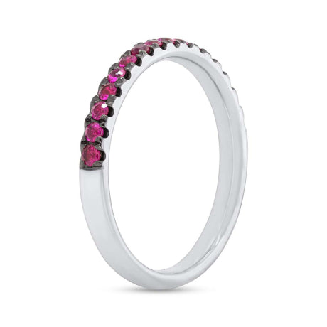 0.39ct 14k White Gold Ruby Lady's Band
