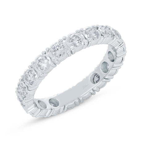 1.26ct 14k White Gold Diamond Eternity Ring Size 8.5