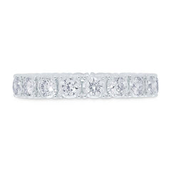 1.26ct 14k White Gold Diamond Eternity Ring Size 8.5