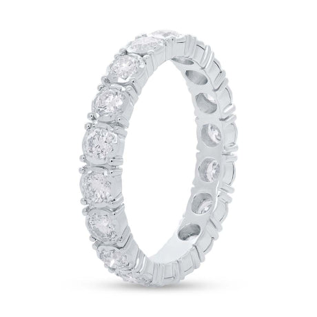 1.06ct 14k White Gold Diamond Eternity Ring Size 5