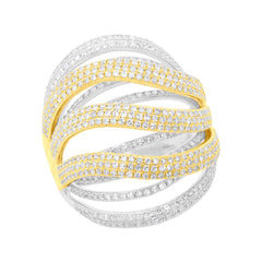2.50ct 14k Two-tone Gold Diamond Lady's Ring