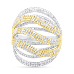 2.50ct 14k Two-tone Gold Diamond Lady's Ring