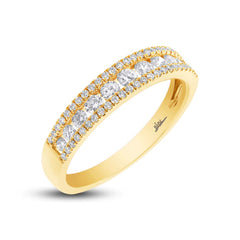 0.65ct 14k Yellow Gold Diamond Lady's Band Size 6.5