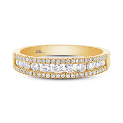 0.65ct 14k Yellow Gold Diamond Lady's Band Size 6.5