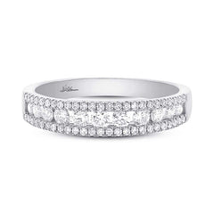 0.65ct 14k White Gold Diamond Lady's Band Size 6.5