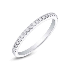 0.22ct 14k White Gold Diamond Lady's Band Size 8.75