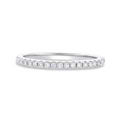 0.22ct 14k White Gold Diamond Lady's Band Size 8.75