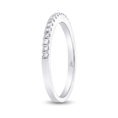 0.22ct 14k White Gold Diamond Lady's Band Size 8.75