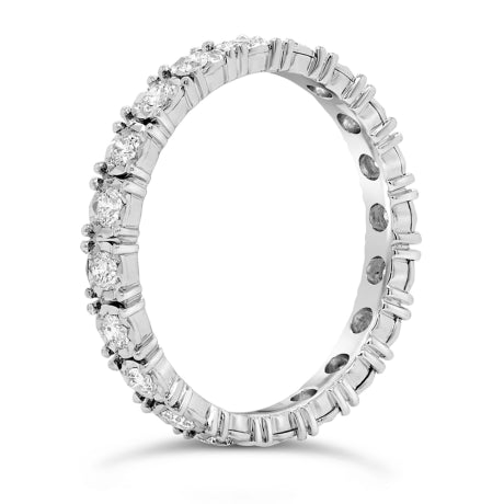 1.22ct 14k White Gold Diamond Eternity Ring Size 6.5