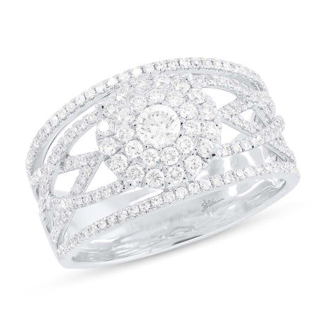 0.91ct 14k White Gold Daimond Lady's Ring