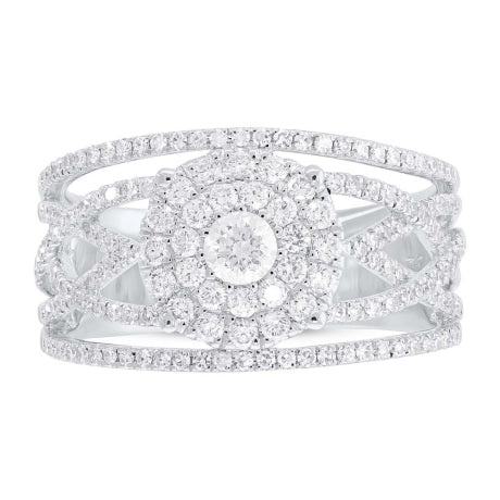0.91ct 14k White Gold Daimond Lady's Ring