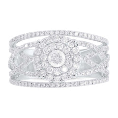 0.91ct 14k White Gold Daimond Lady's Ring