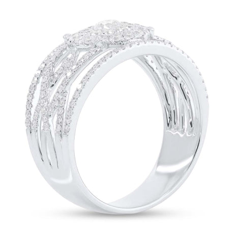 0.91ct 14k White Gold Daimond Lady's Ring