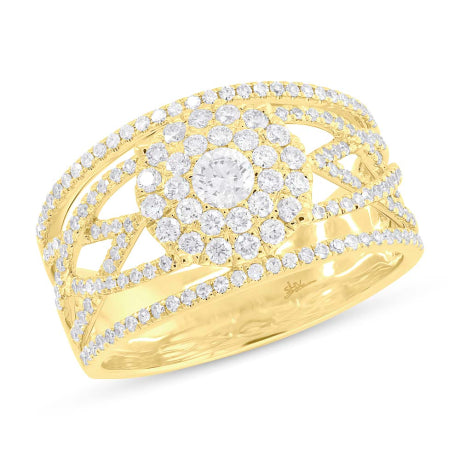 0.91ct 14k Yellow Gold Daimond Lady's Ring