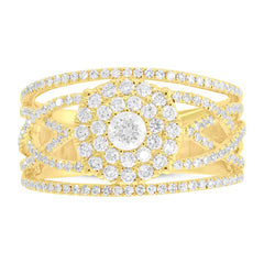0.91ct 14k Yellow Gold Daimond Lady's Ring