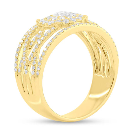 0.91ct 14k Yellow Gold Daimond Lady's Ring