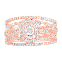 0.91ct 14k Rose Gold Daimond Lady's Ring