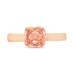 0.06ct 14k Rose Gold Diamond Semi-mount Ring for 0.75ct Center