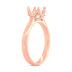 0.06ct 14k Rose Gold Diamond Semi-mount Ring for 0.75ct Center