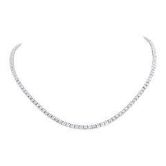 3.96ct 14k White Gold Diamond Tennis Necklace